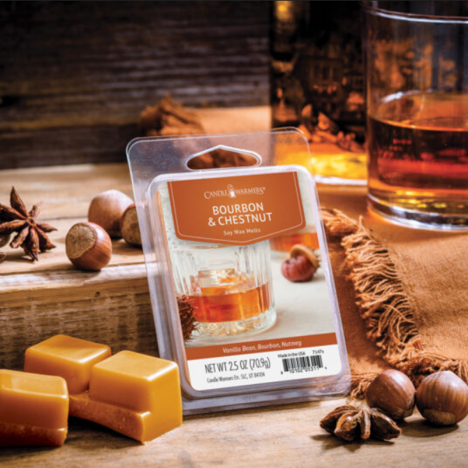 CANDLE WARMERS® Classic Duftwachs BOURBON & CHESTNUT 70g