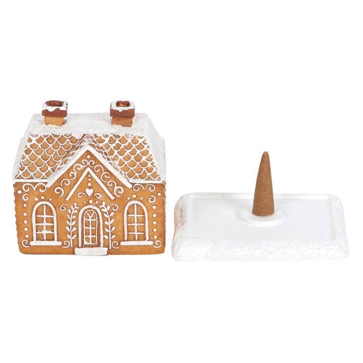 Räucherkegelhalter „Lebkuchenhaus“ – Festliche Weihnachtsdekoration mit Raucheffekt