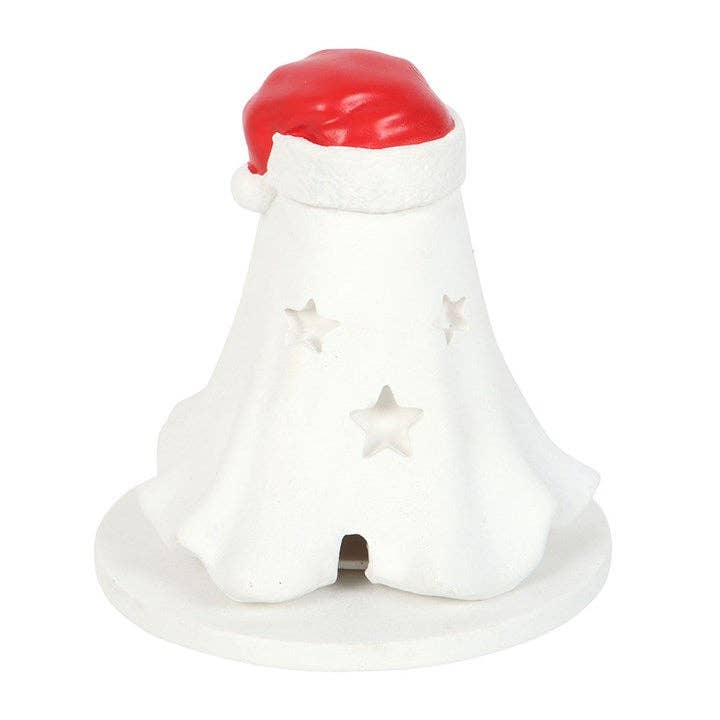 Räucherkegelhalter „Weihnachtsgeist“ – Merry Creepmas mit Weihnachtsmütze