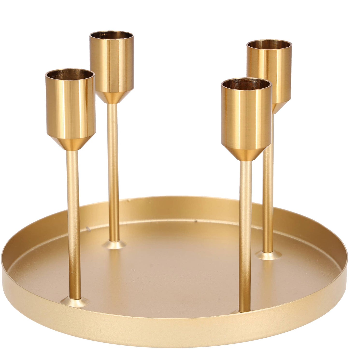 Metall Kerzenhalter Bolten, D18cm, H11cm, Gold