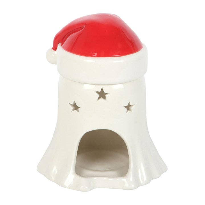 Geist mit Weihnachtsmannmütze Öl-Brenner und Wachswärmer