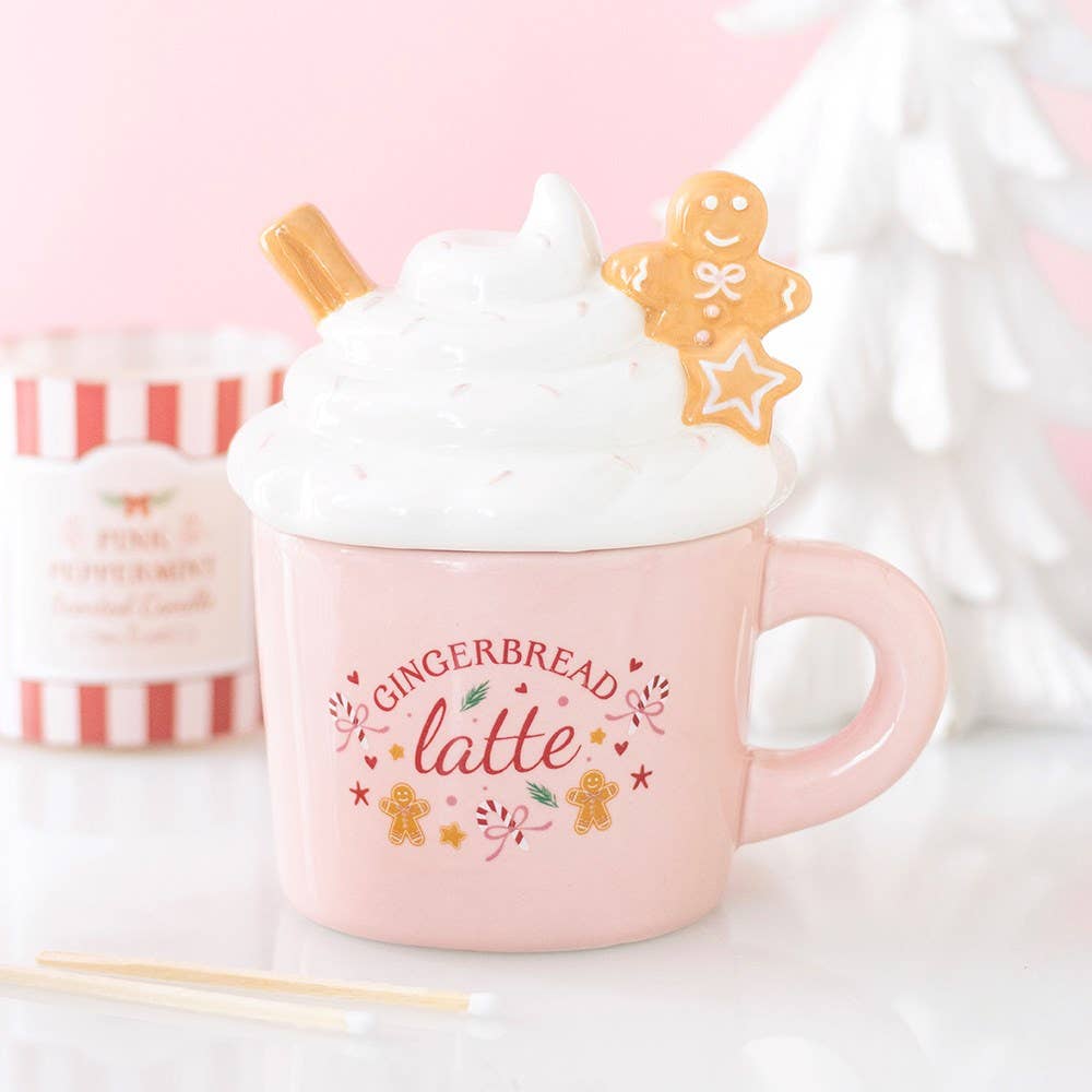 Rosa Lebkuchen‑Latte Weihnachts‑Duftölbrenner und Wachswärmer