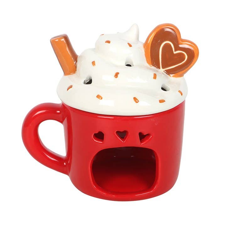 Ölbrenner in Form einer heißen Schokoladen-Tasse zu Weihnachten