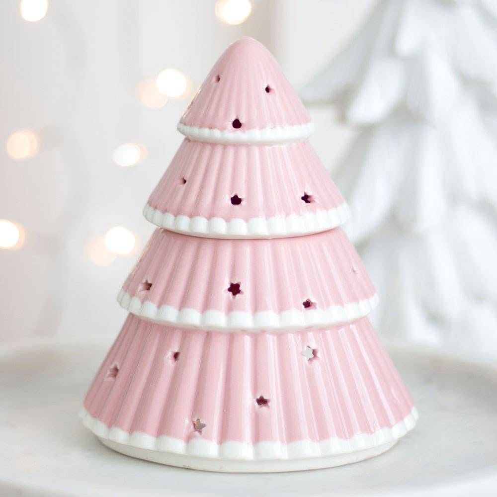 Rosa Weihnachtsbaum-Duftlampe