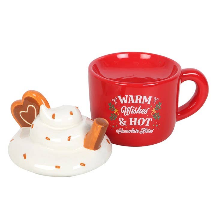 Ölbrenner in Form einer heißen Schokoladen-Tasse zu Weihnachten