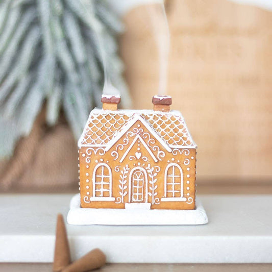 Räucherkegelhalter „Lebkuchenhaus“ – Festliche Weihnachtsdekoration mit Raucheffekt