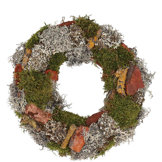 Natur Kranz Moos Rinde-Mix D30cm, Natur
