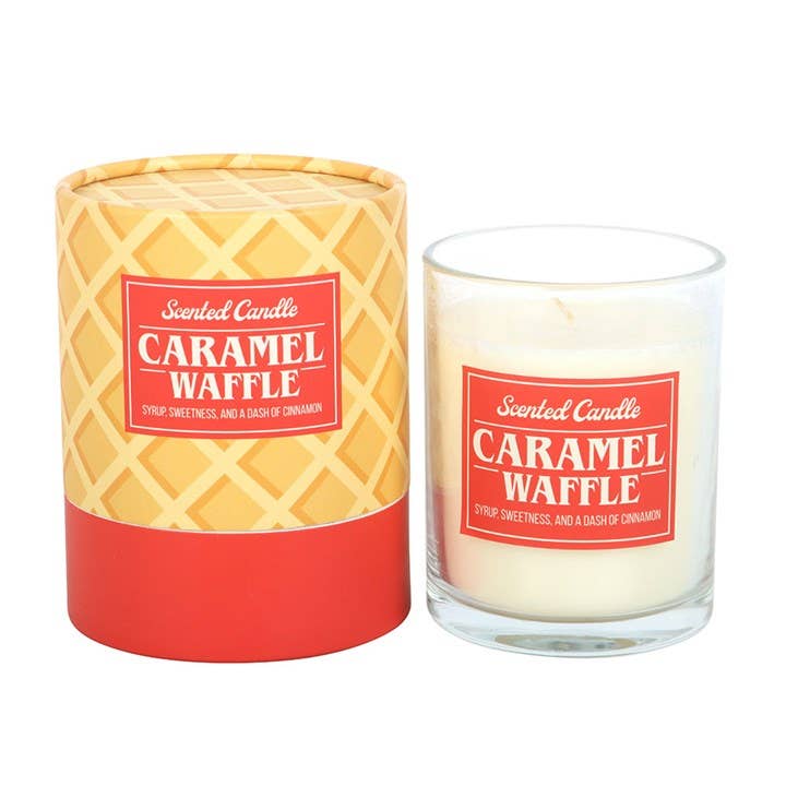 Duftkerze im Glas „Caramel Waffle“ – Süße Genussmomente für Ihr Zuhause