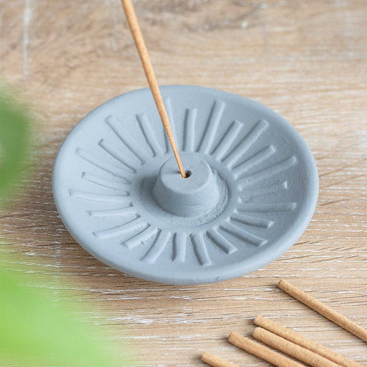Räucherstäbchenhalter aus Terrakotta – Grau
