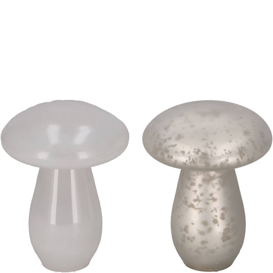 Glas Pilz Sitia, 2 Farben, D7, 5cm, H9, 5cm, Weiß