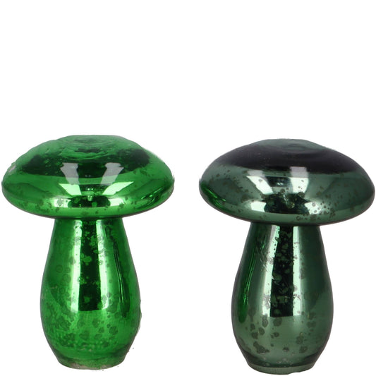 Glas Pilz Sitia, 2 Farben, D7, 5cm, H9, 5cm, Grün