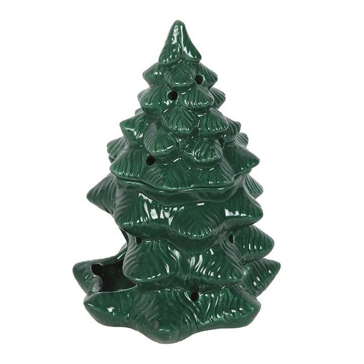 Grüner Tannenbaum-Ölbrenner und Wachswärmer