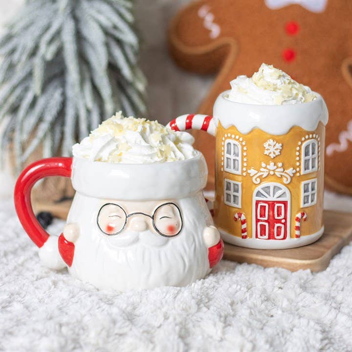 Weihnachtstasse in Form von Weihnachtsmann