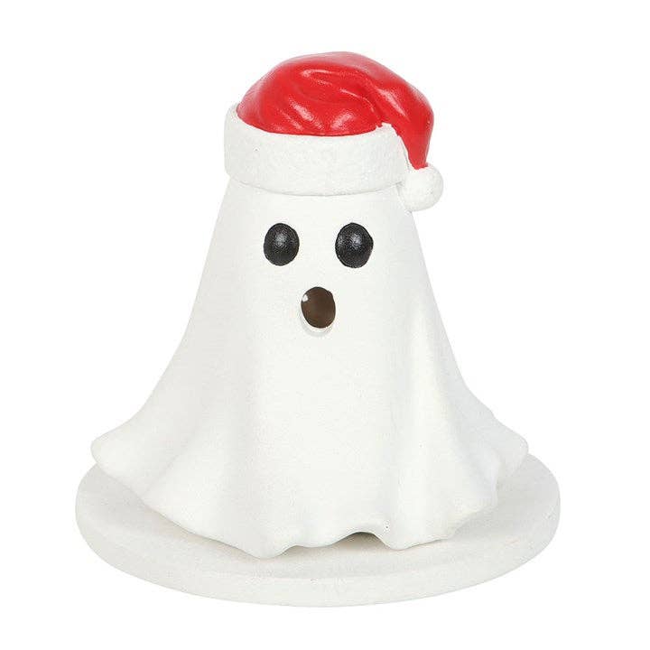 Räucherkegelhalter „Weihnachtsgeist“ – Merry Creepmas mit Weihnachtsmütze