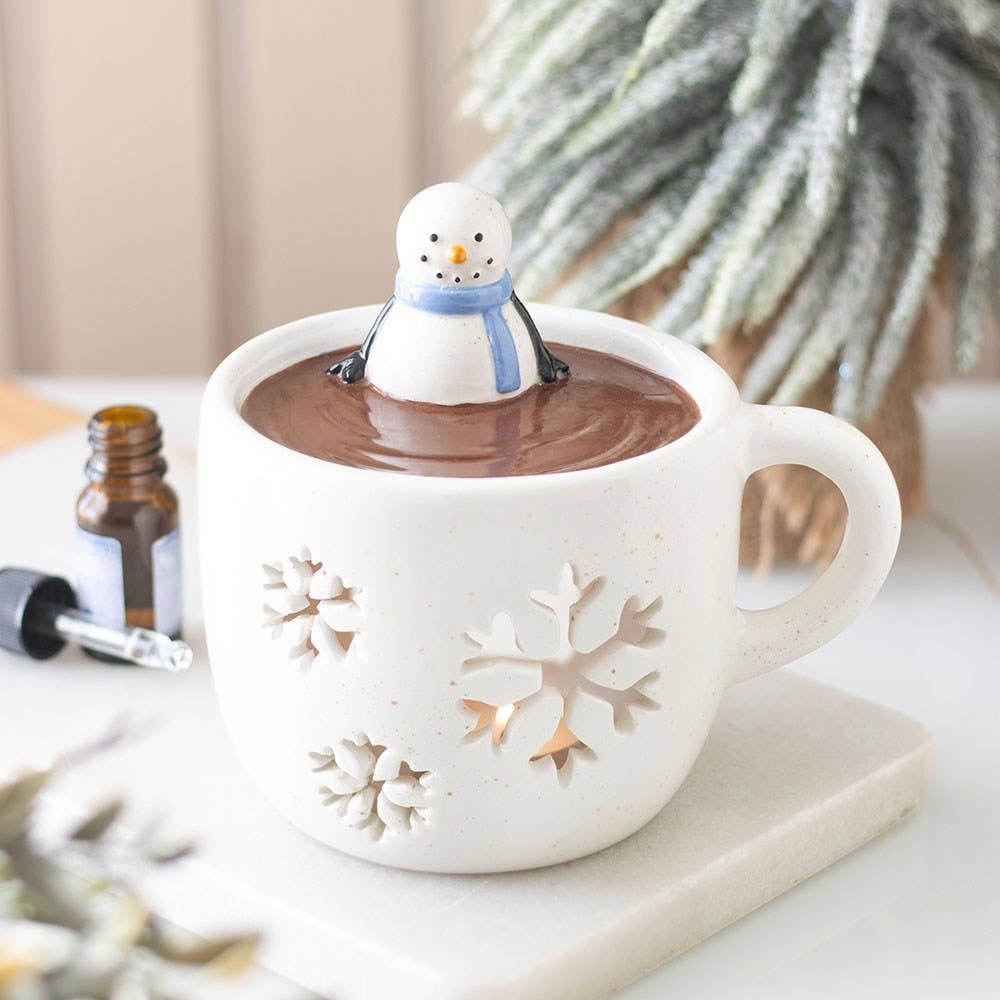Schneemann „Hot Chocolate“ Öl- und Wachs-Wärmer