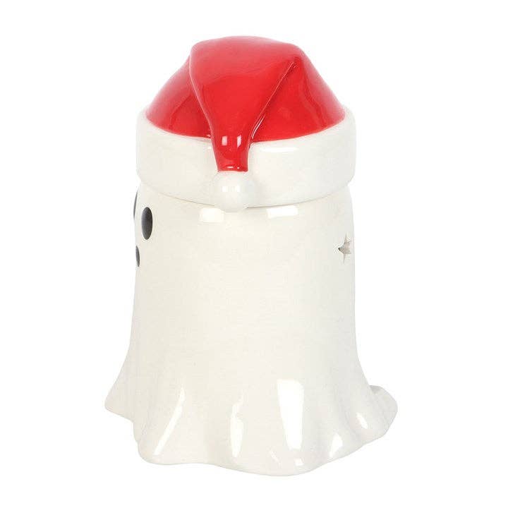Geist mit Weihnachtsmannmütze Öl-Brenner und Wachswärmer