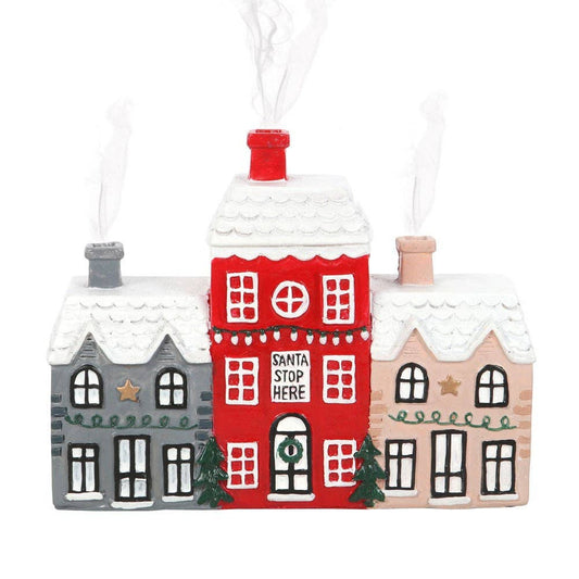 Räucherkegelhalter „Weihnachtsdorf“ – Festliche Winterdekoration mit Raucheffekt