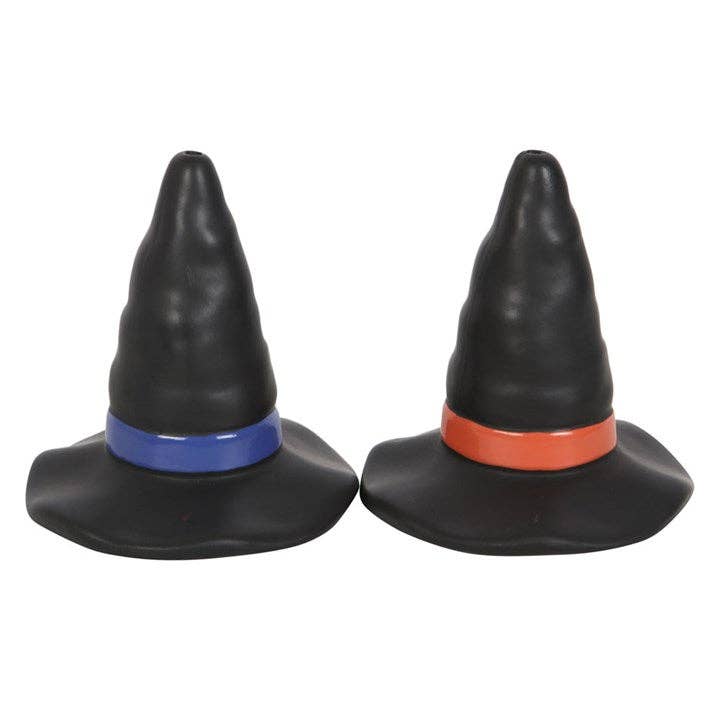 Salz- & Pfefferstreuer „Hexenhüte“ – Magisches Keramik-Set für Halloween