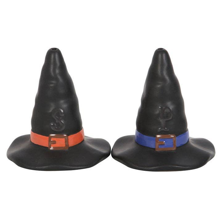 Salz- & Pfefferstreuer „Hexenhüte“ – Magisches Keramik-Set für Halloween